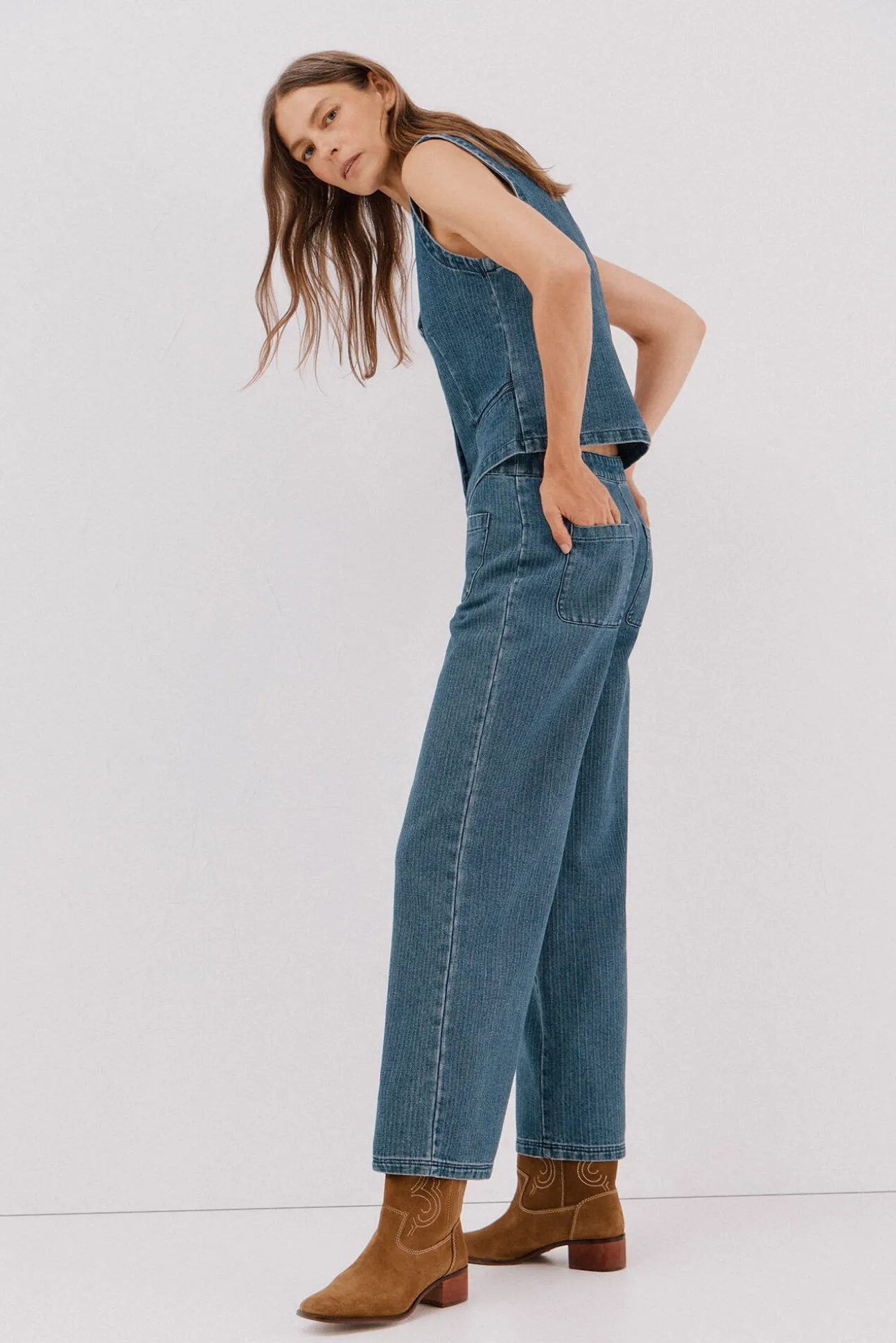 Jeans marine textura