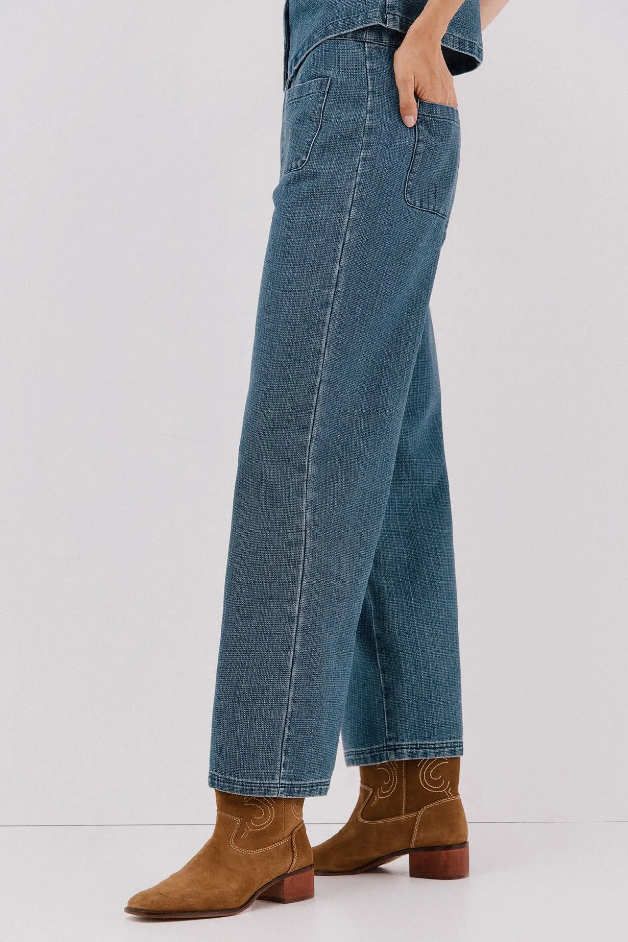 Jeans marine textura