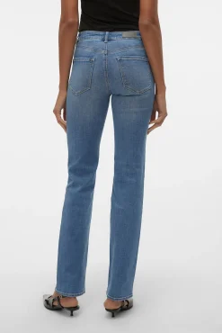 Jeans recto tiro alto