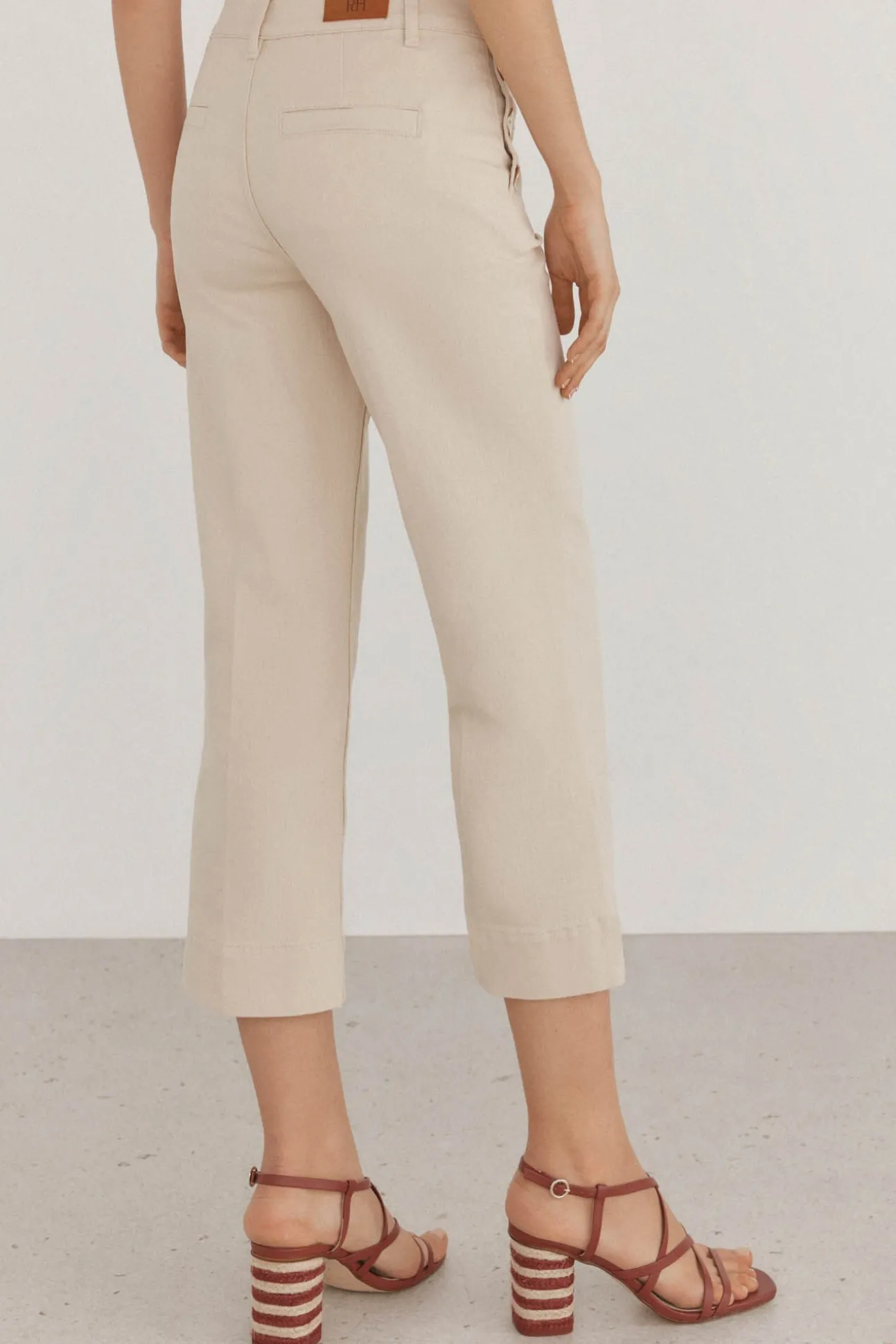 Jeans wide leg cropped