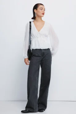 Jeans wide tachas