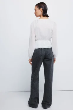 Jeans wide tachas