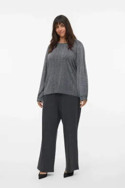 Jersey acanalado lúrex talla grande