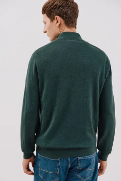 Jersey algodón cashmere cuello pico