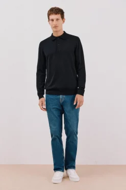 Jersey algodón cashmere cuello polo