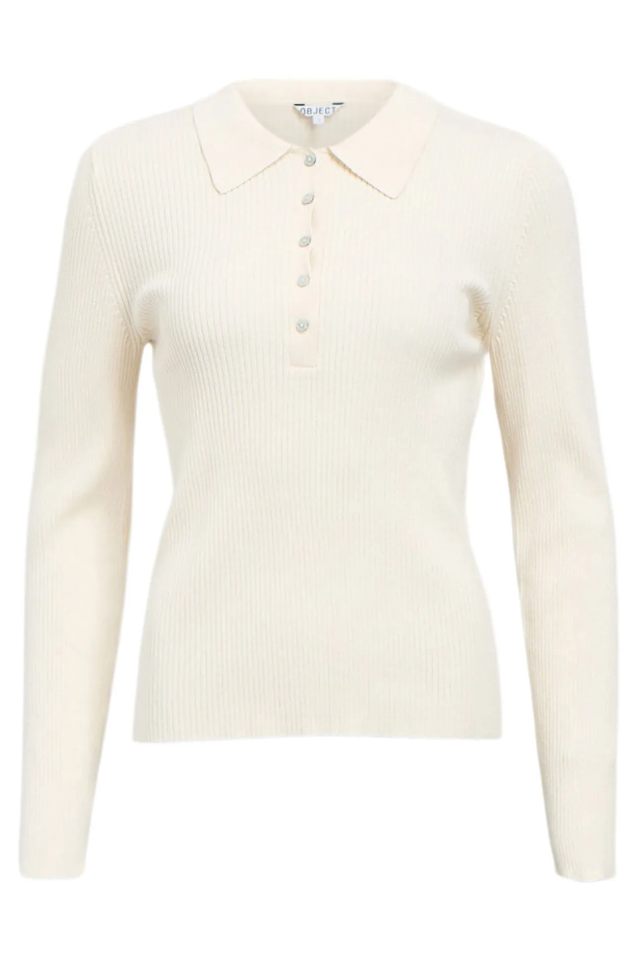 Jersey canalé cuello polo