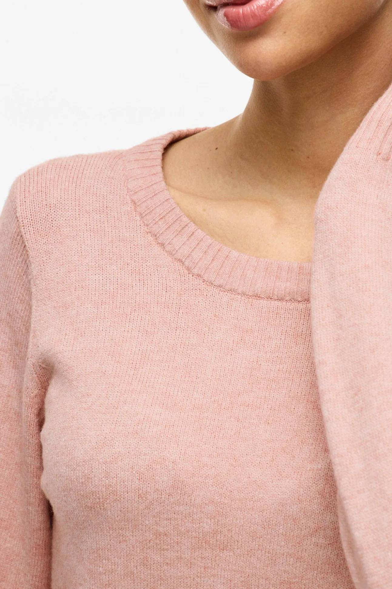 Jersey con cuello redondo de viscosa