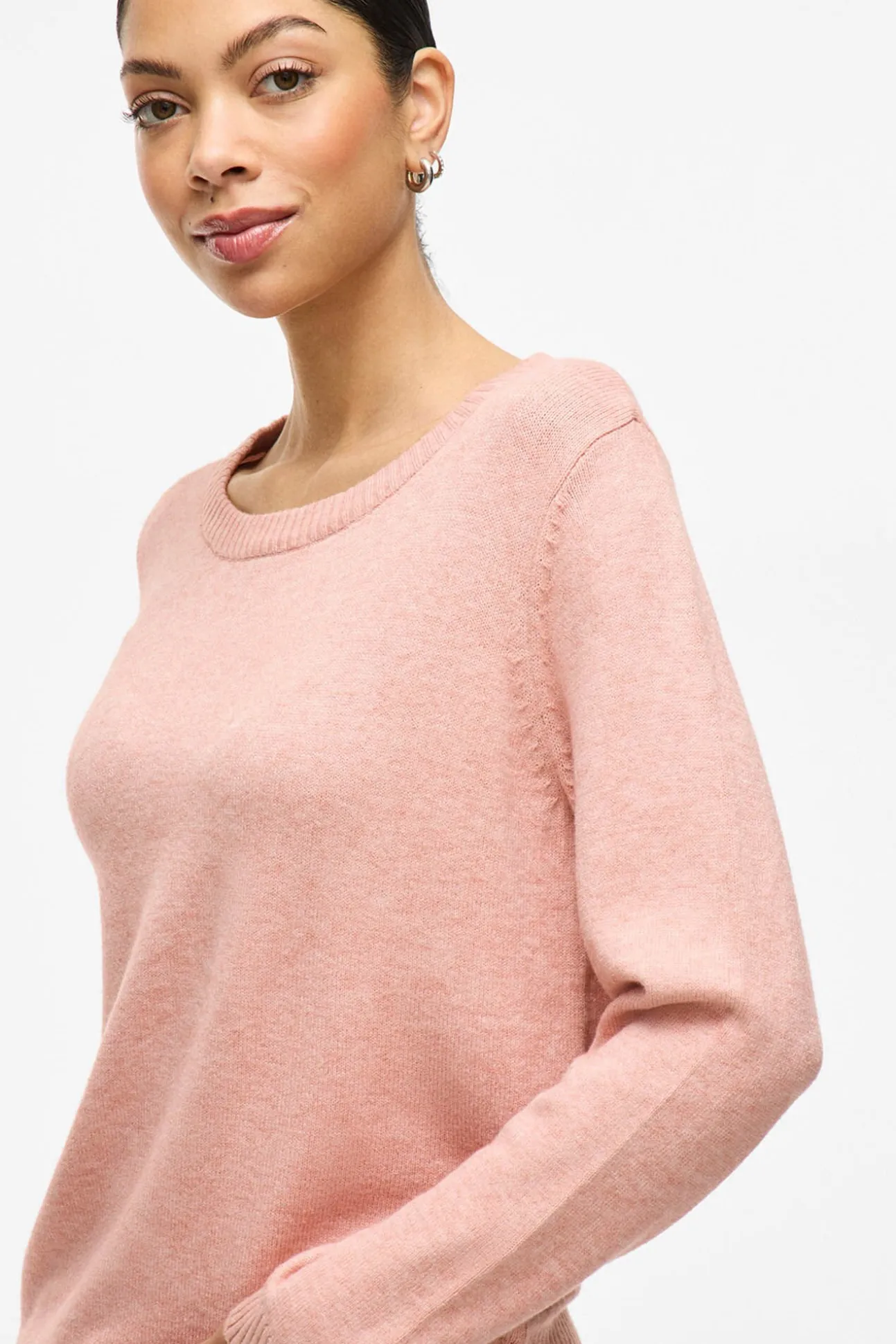 Jersey con cuello redondo de viscosa