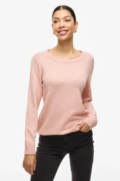 Jersey con cuello redondo de viscosa