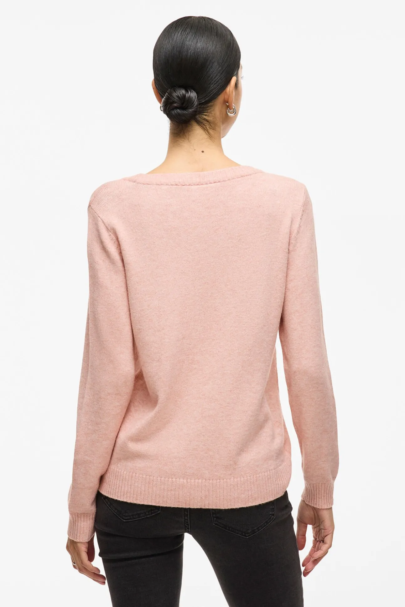 Jersey con cuello redondo de viscosa