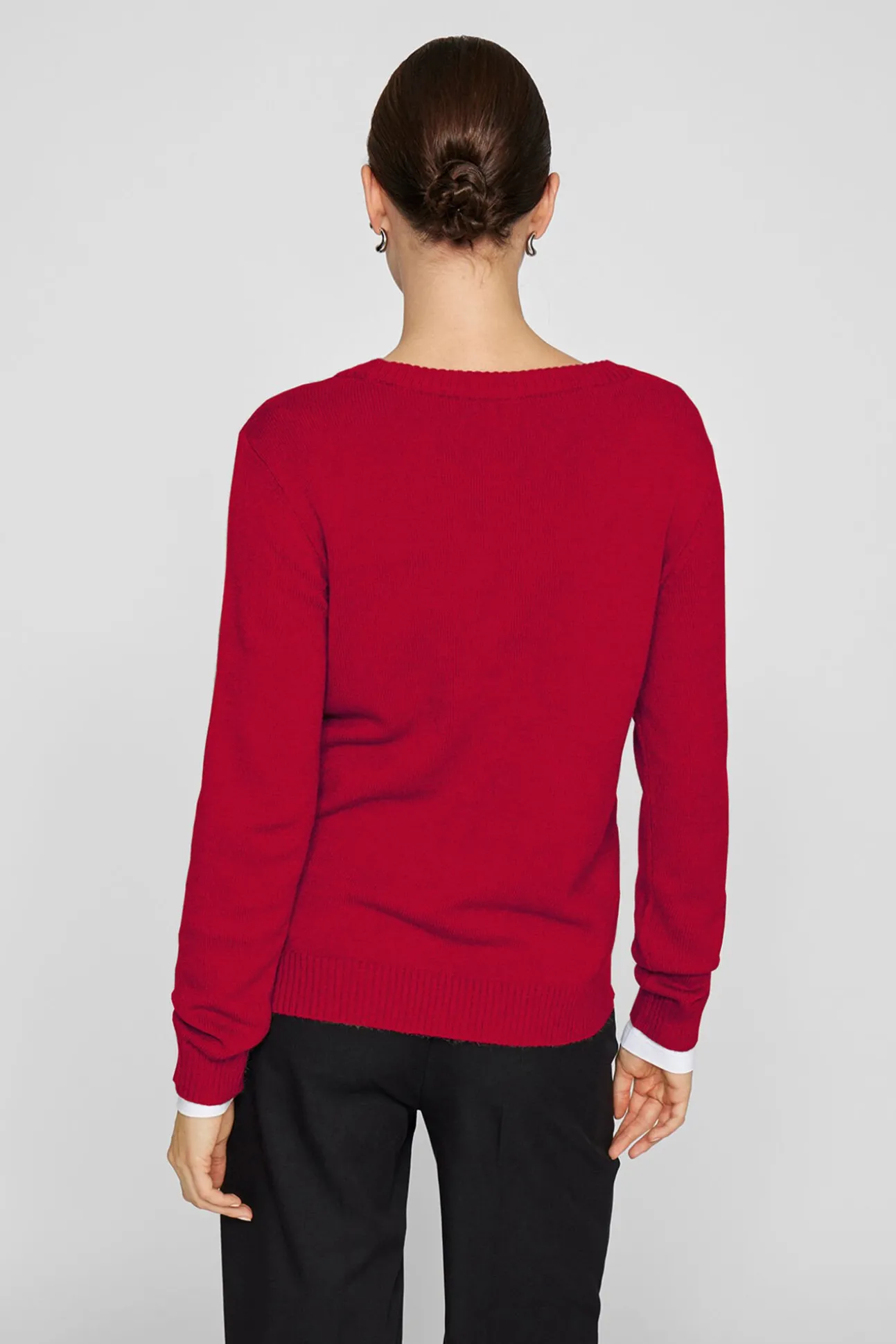 Jersey con cuello redondo de viscosa