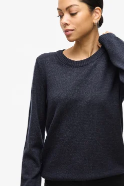 Jersey con cuello redondo de viscosa