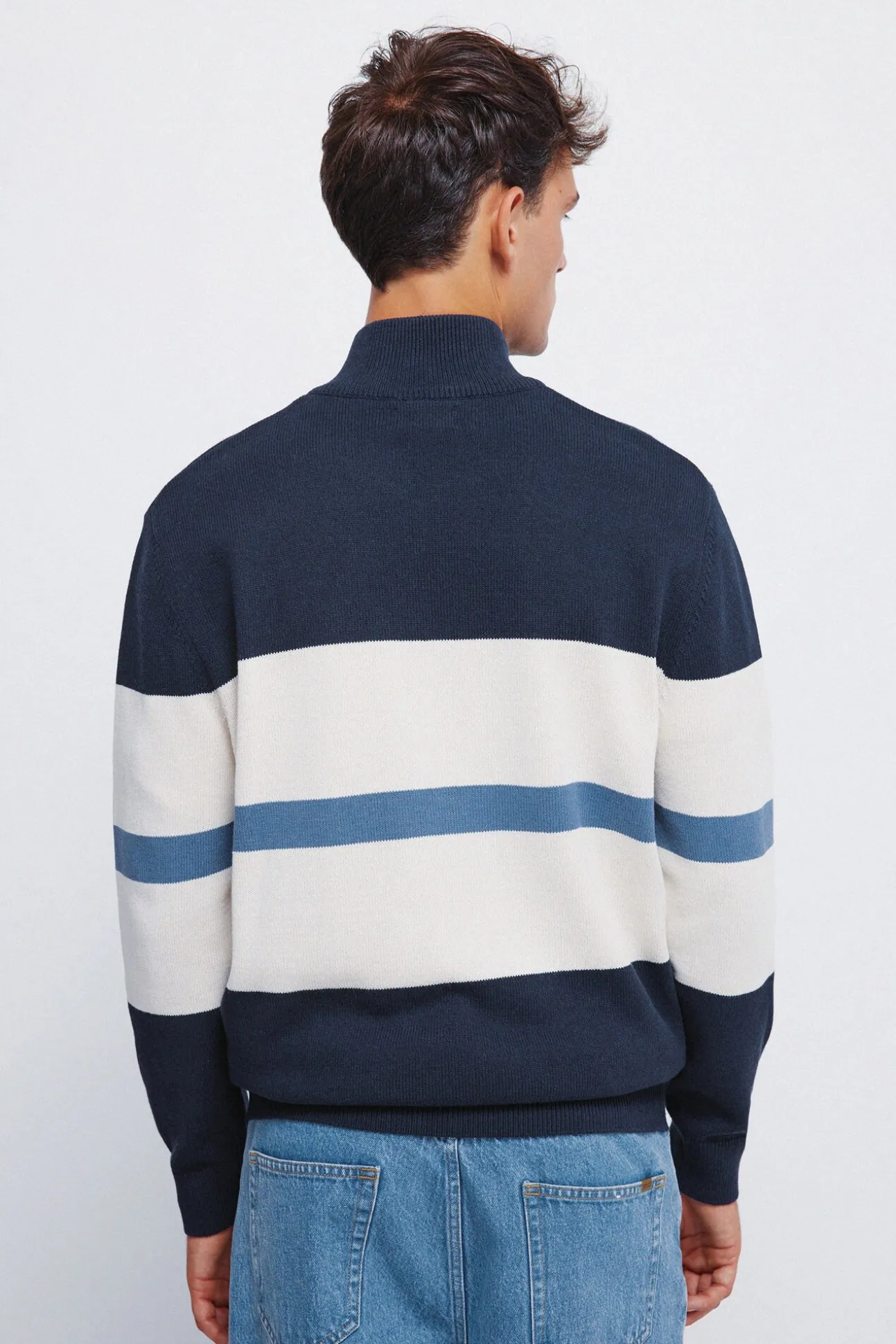 Jersey cremallera bloque color