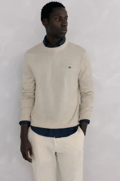 Jersey cuello caja lana merino y cashmere
