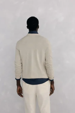Jersey cuello caja lana merino y cashmere