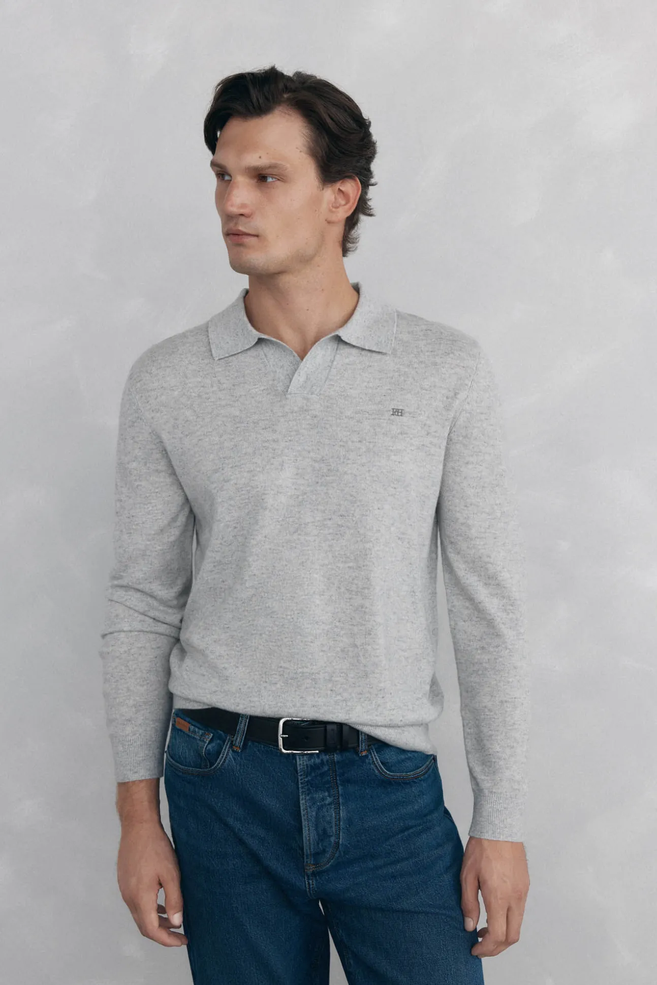 Jersey cuello johny lana merino y cashmere