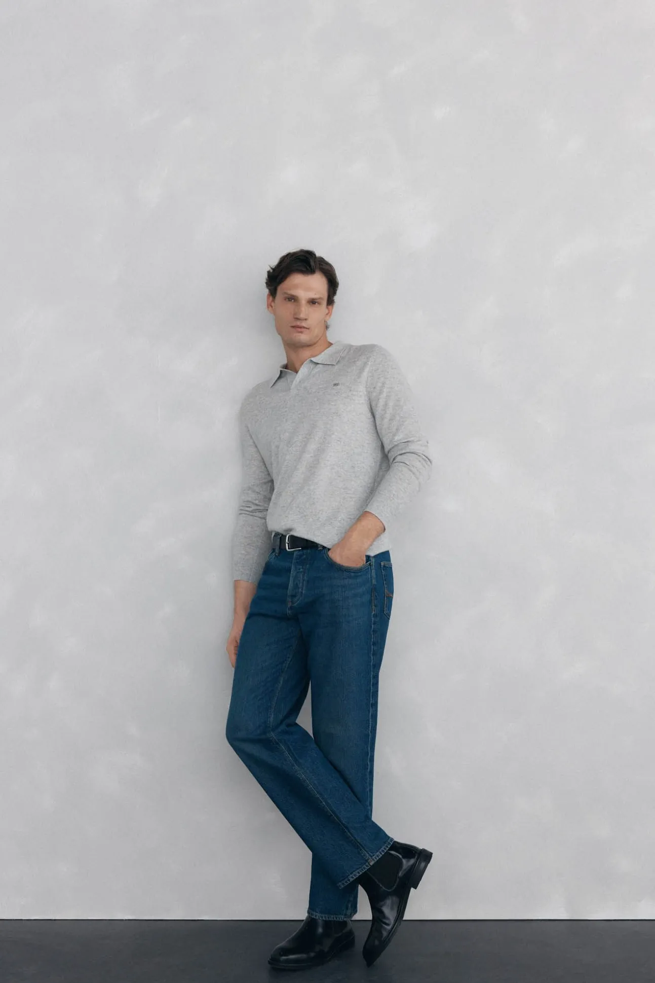 Jersey cuello johny lana merino y cashmere