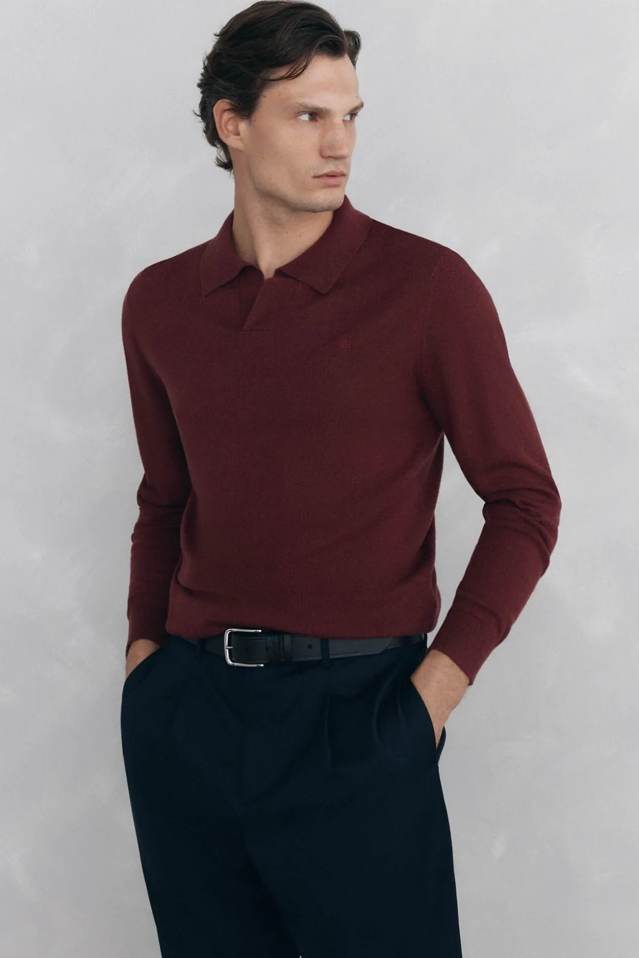 Jersey cuello johny lana merino y cashmere