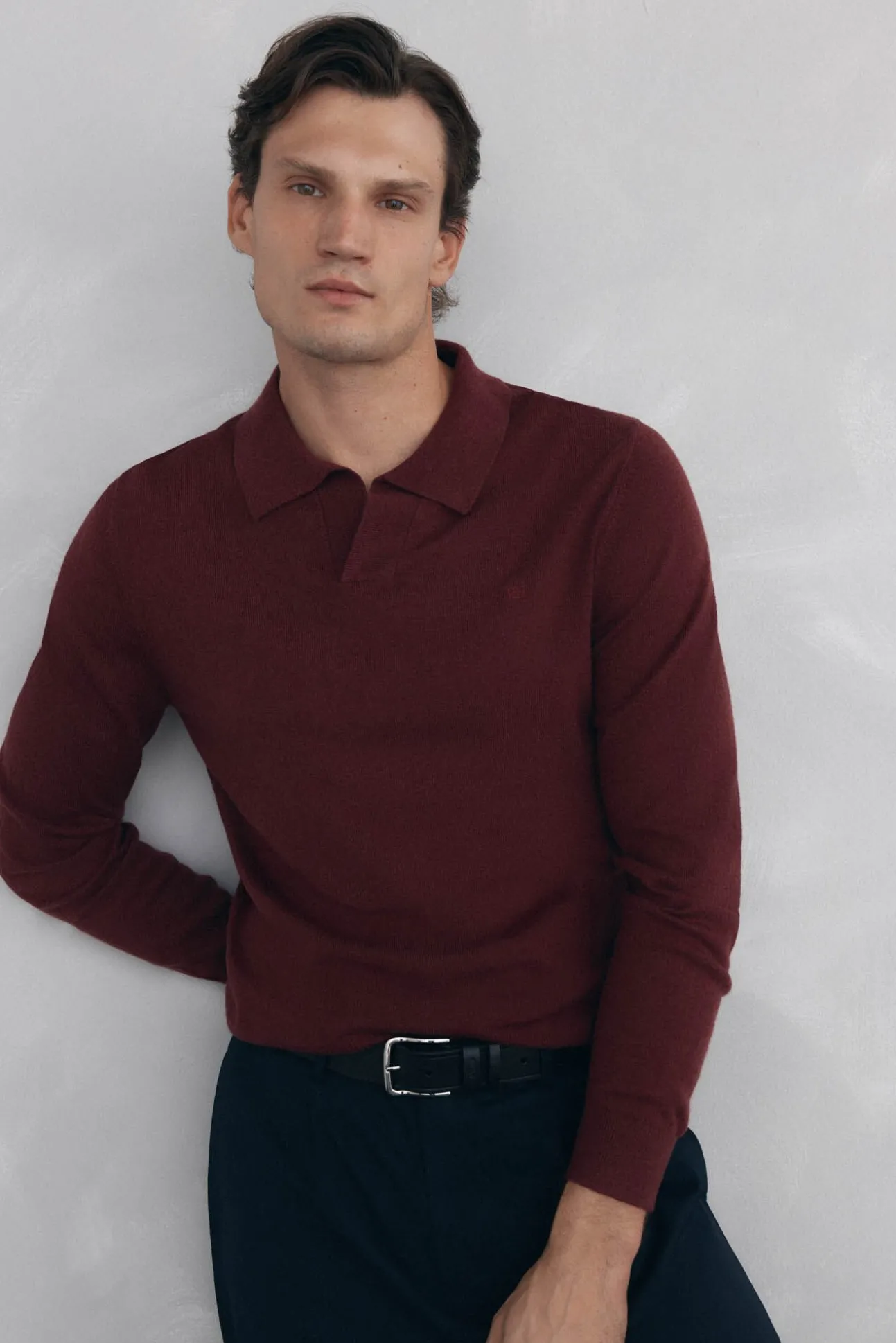 Jersey cuello johny lana merino y cashmere