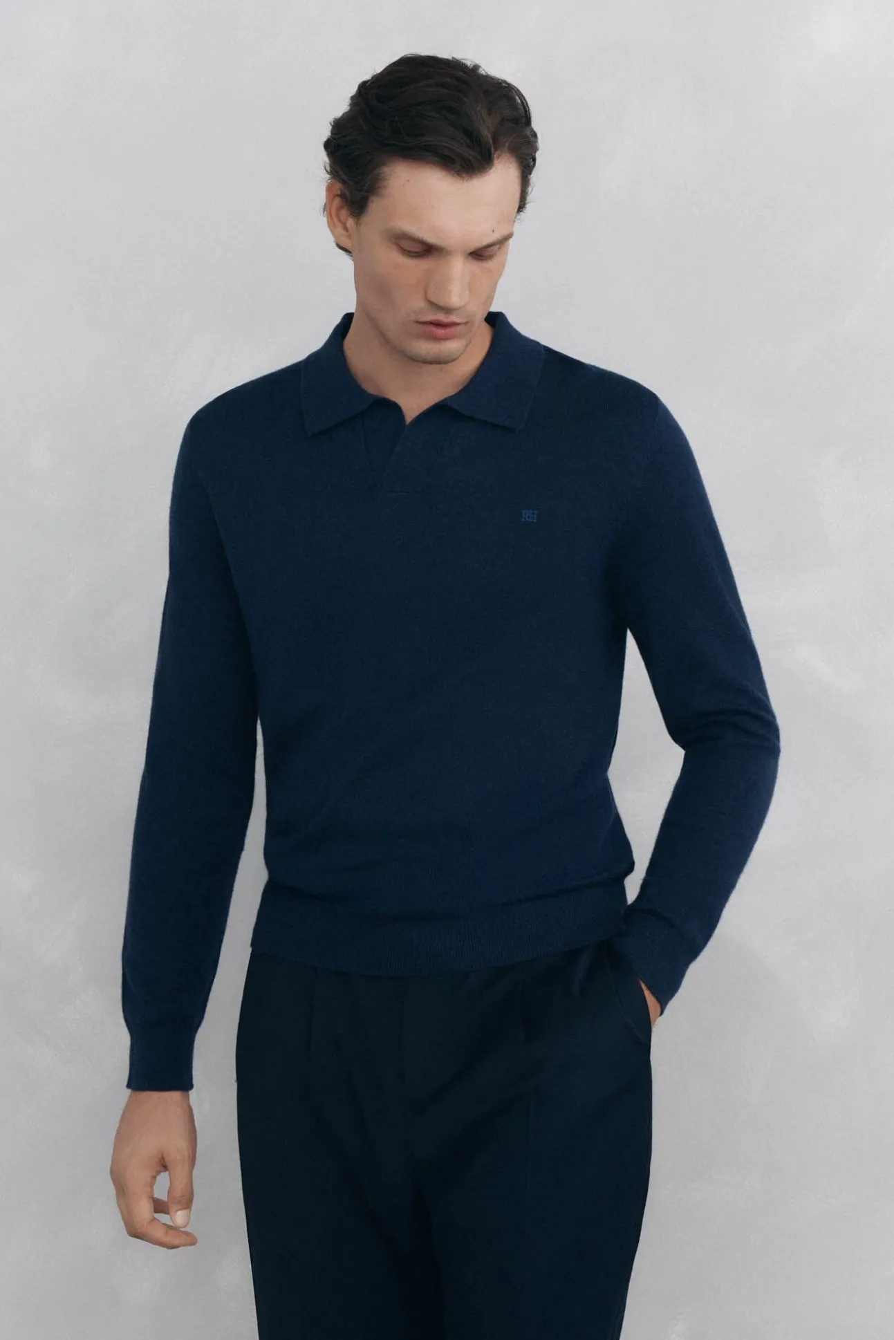 Jersey cuello johny lana merino y cashmere