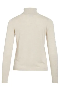 Jersey de cuello alto con viscosa