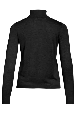 Jersey de cuello alto con viscosa