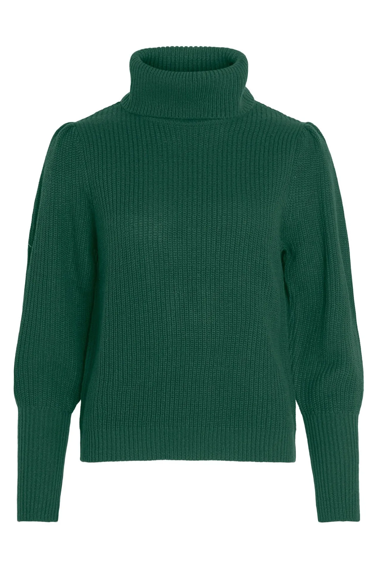 Jersey de cuello vuelto con canalé