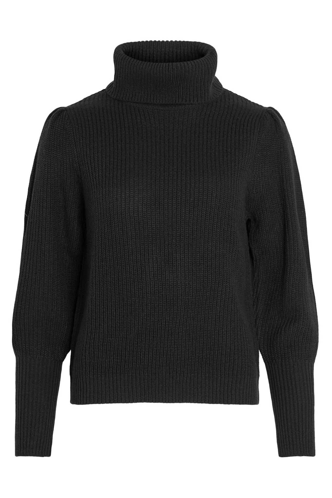 Jersey de cuello vuelto con canalé
