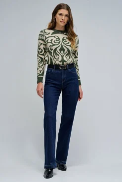 Jersey de lana con jacquard