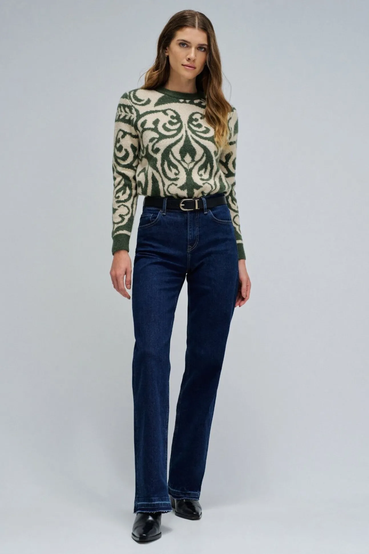 Jersey de lana con jacquard