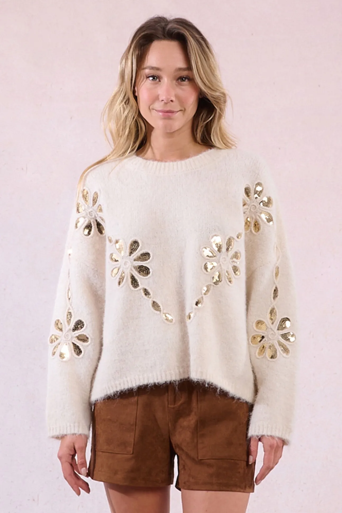 Jersey de manga larga detalle flores