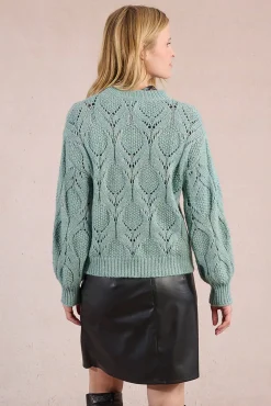 Jersey de manga larga en punto calado