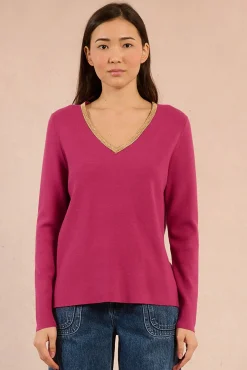 Jersey de manga larga ribete dorado