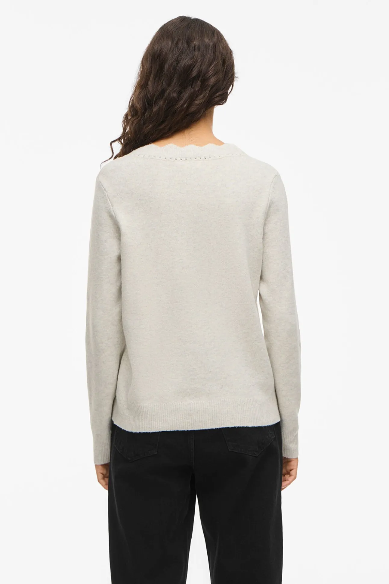 Jersey de punto con cuello pico