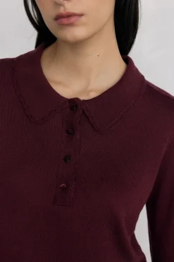Jersey de punto cuello polo
