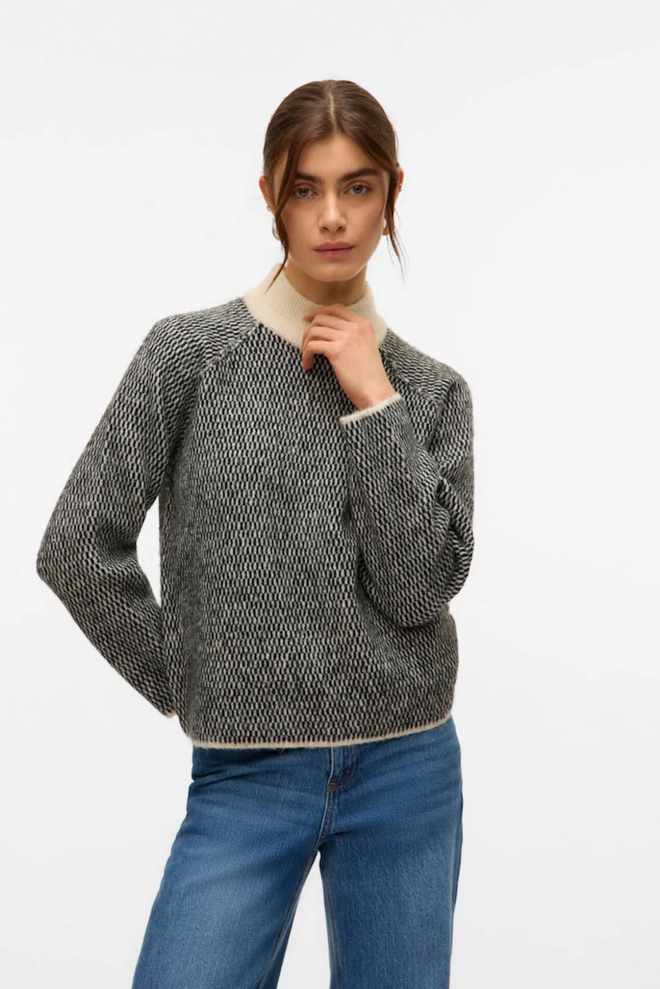 Jersey de punto cuello subido