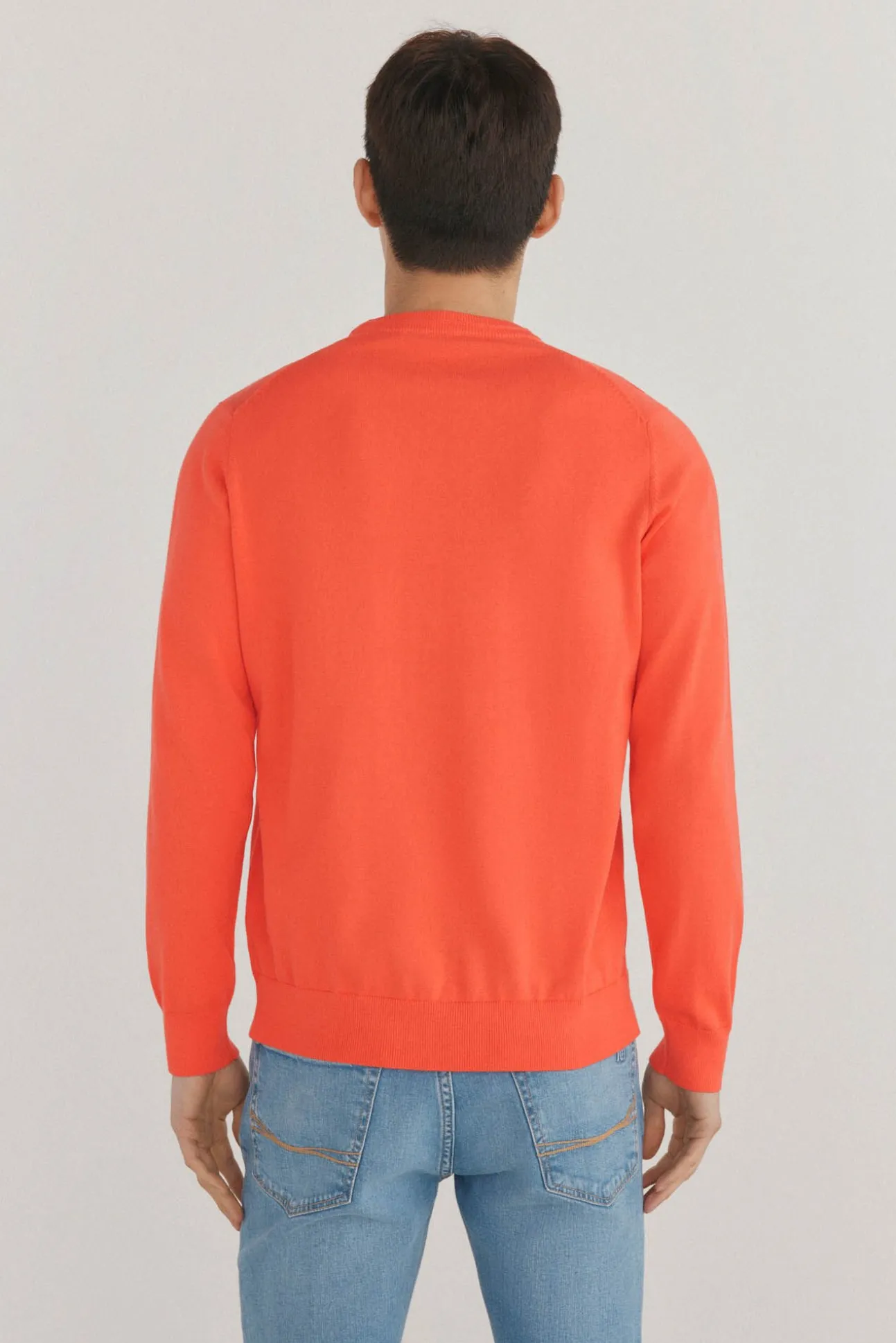 Jersey fino algodón premium cuello redondo