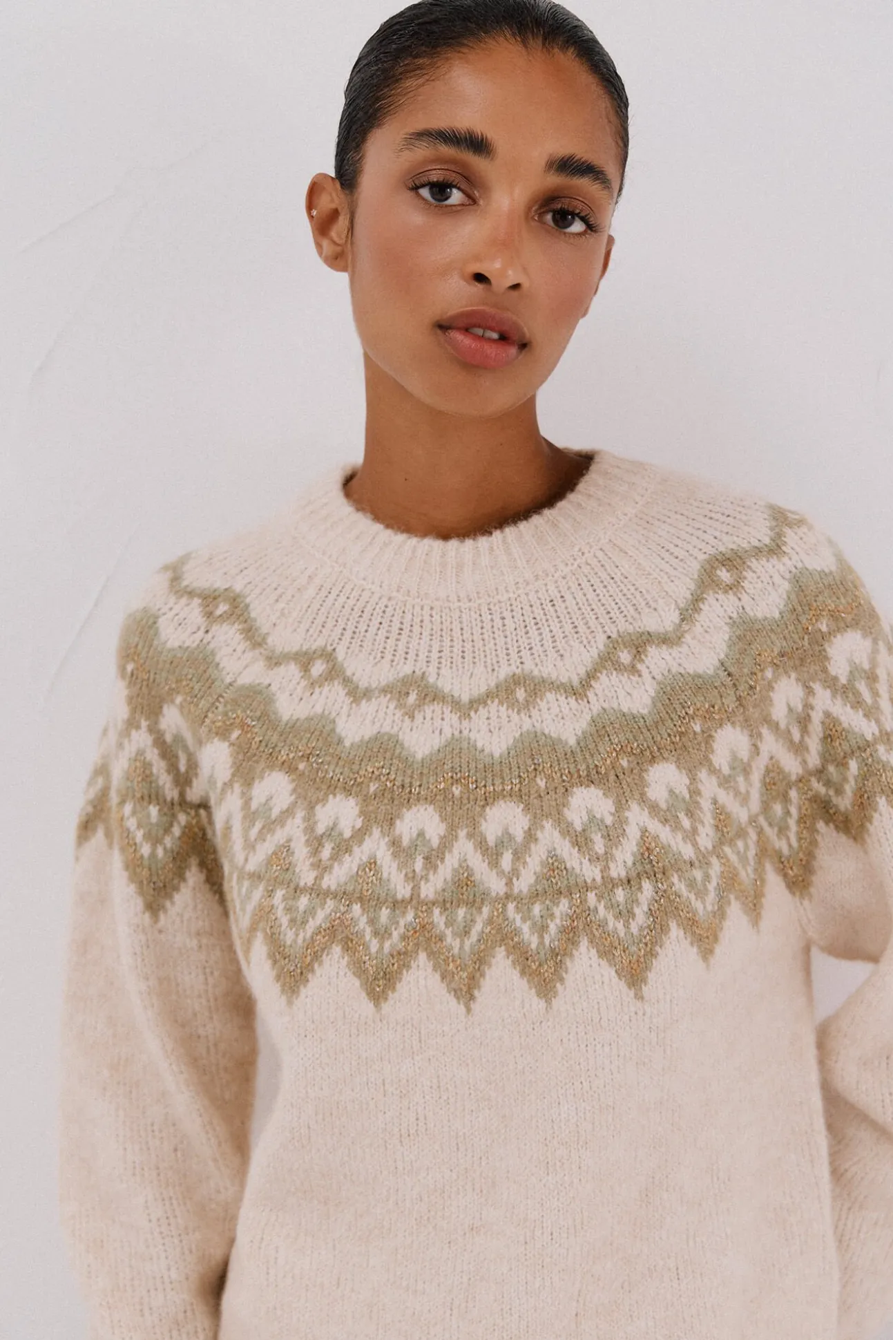 Jersey jacquard Fair Isle