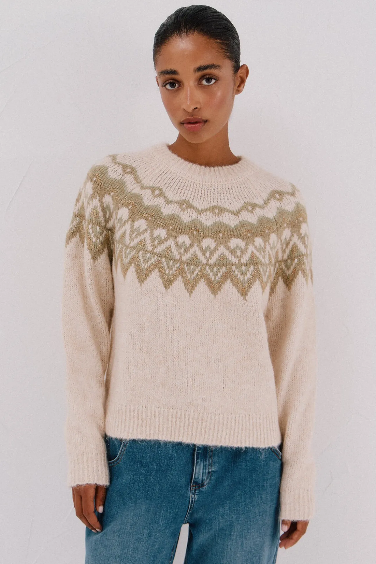 Jersey jacquard Fair Isle