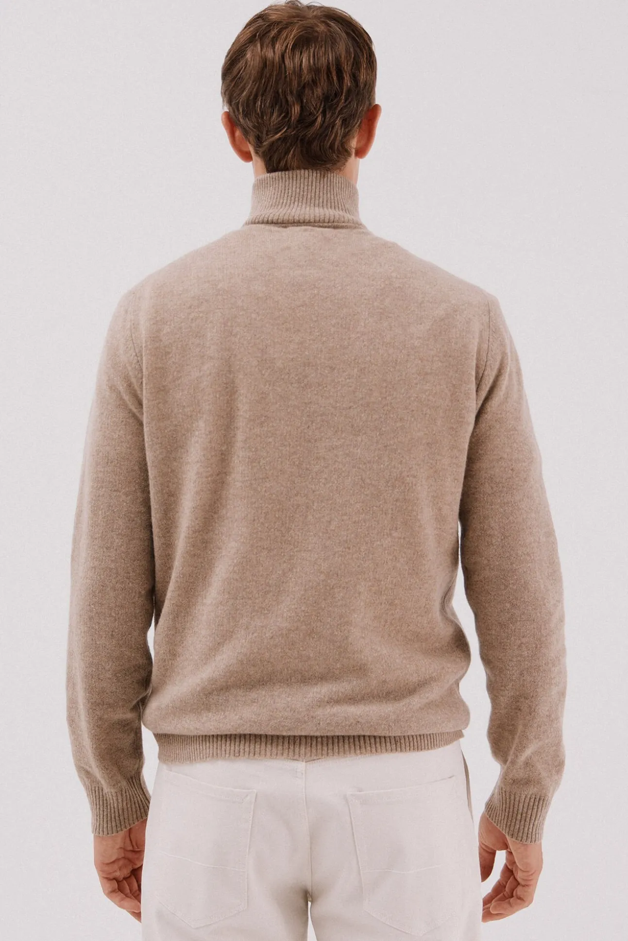 Jersey lana lambswool cuello abierto cremallera