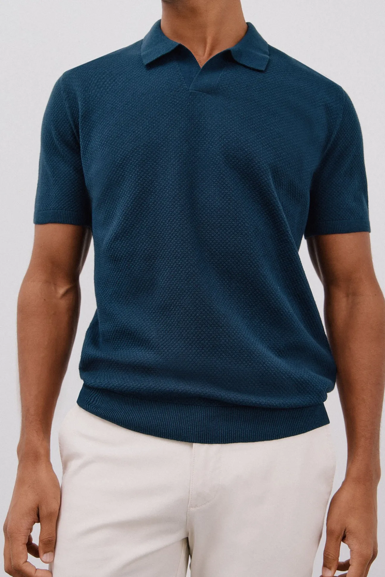 Jersey polo manga corta algodón estructura