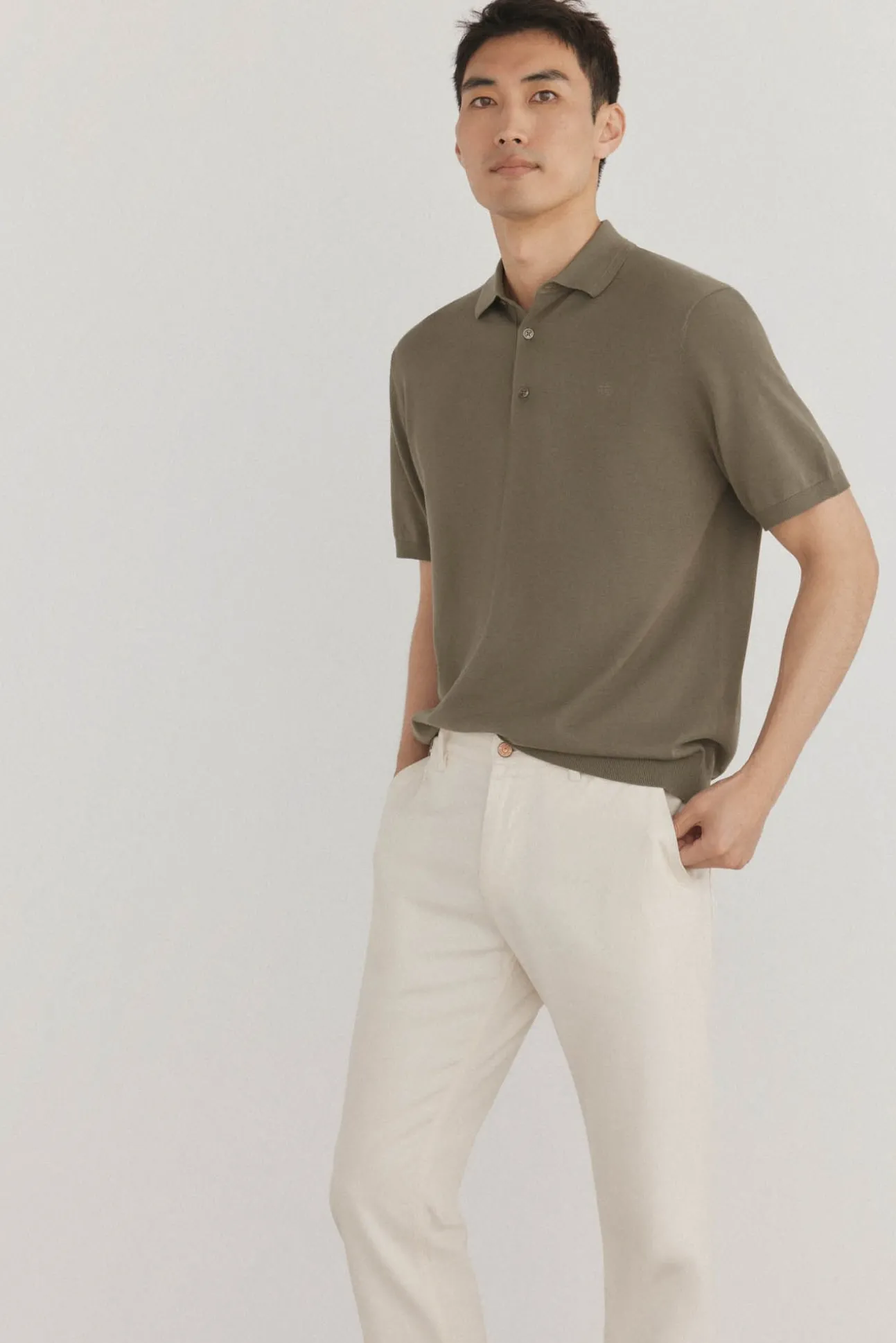 Jersey polo premium manga corta algodón