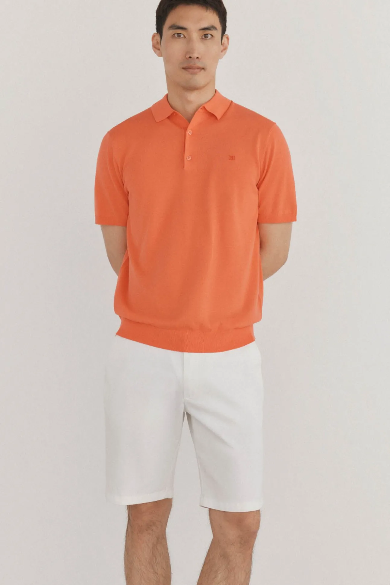 Jersey polo premium manga corta algodón
