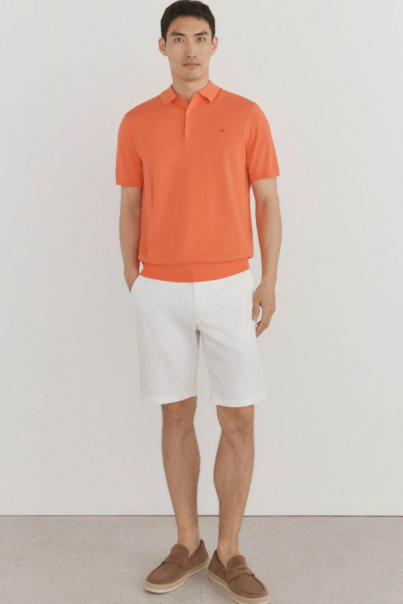 Jersey polo premium manga corta algodón