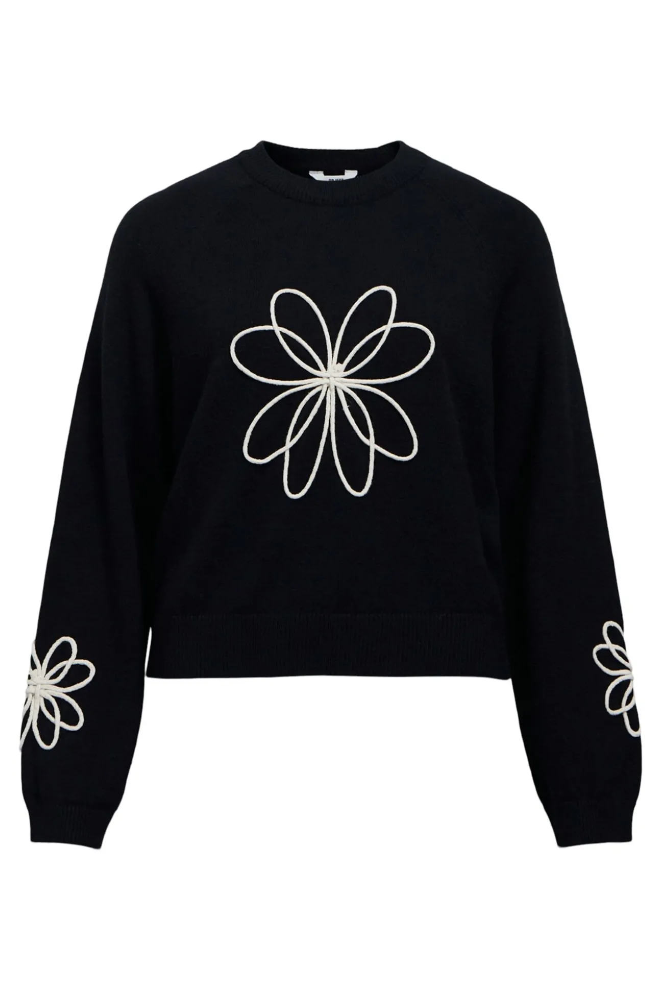Jersey punto bordado flor