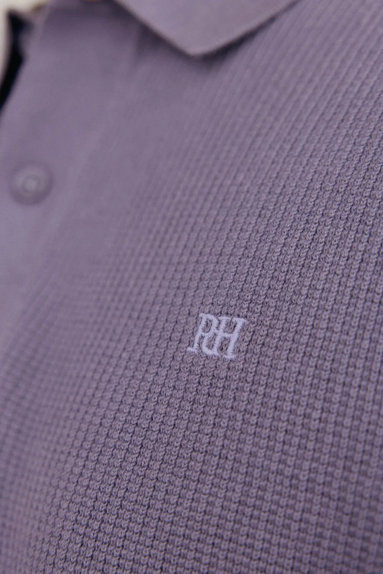 Jersey punto fino cuello polo estructura