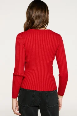 Jersey rib abotonado slim fit.