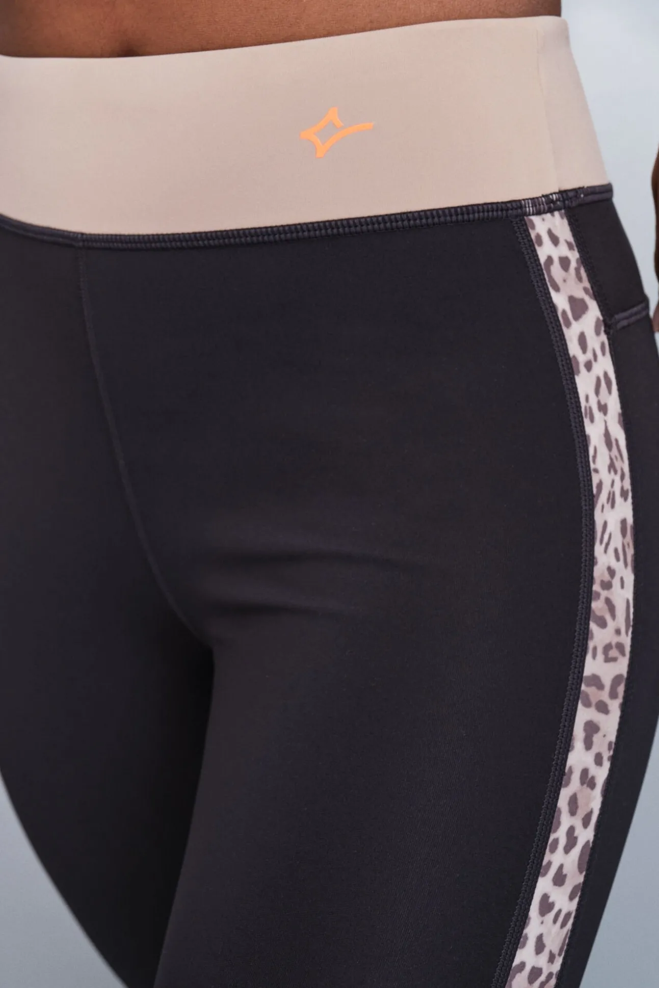 Leggings 4D STRETCH negro animal print