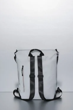 Mochila multiposición nylon efecto metalizado