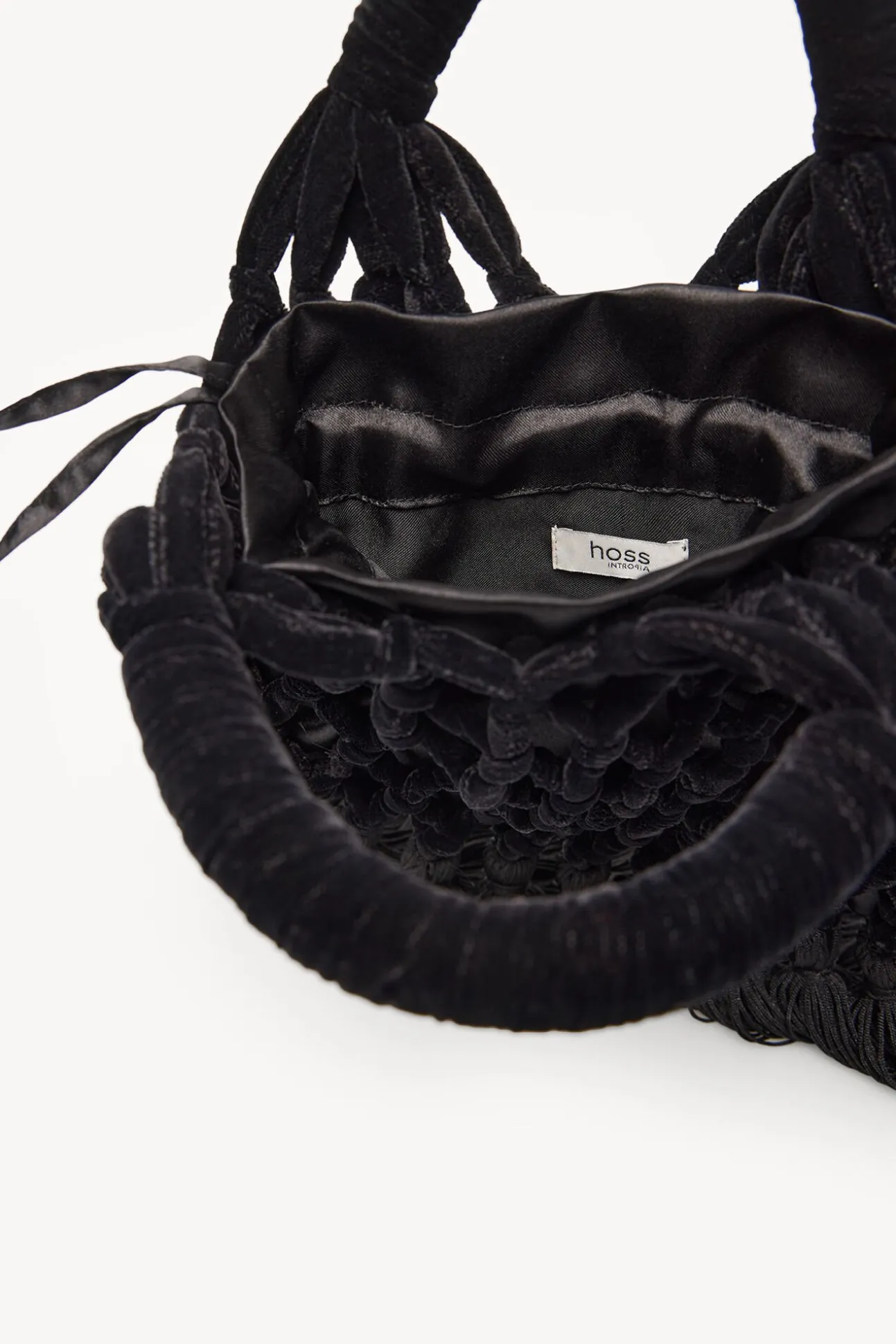 Naroa. Bolso de crochet de terciopelo